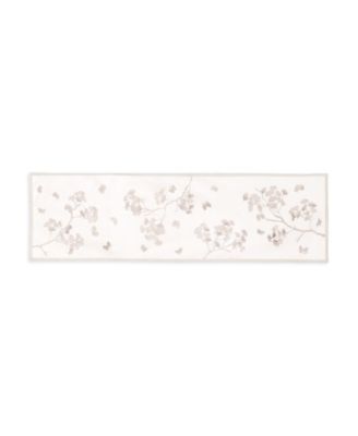 Butterfly Ginkgo Handcrafted Bed Scarf, 24" x 100"
