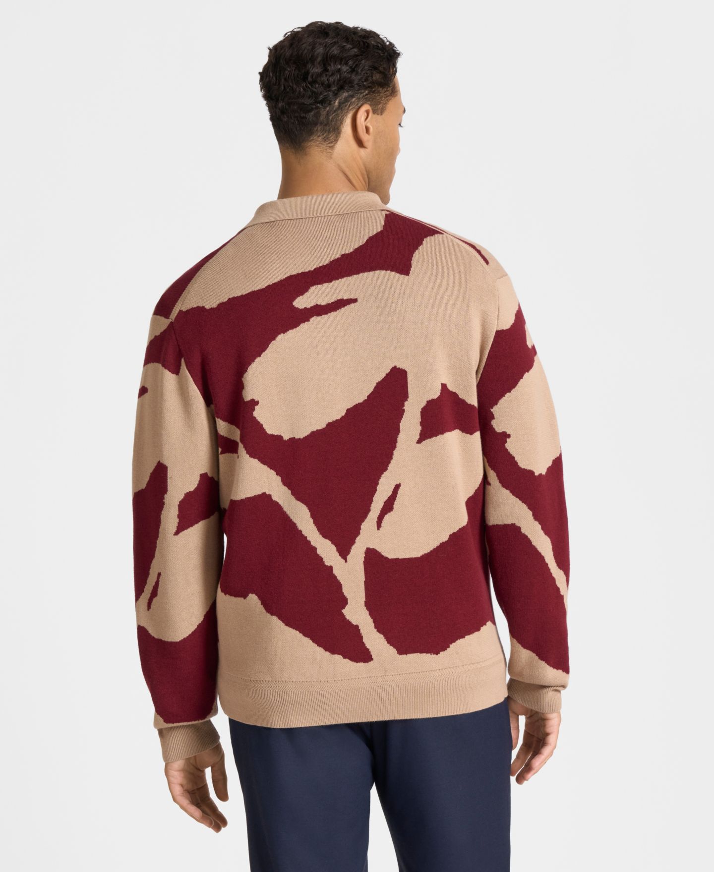 Мужской кардиган Ted by Ted Baker Camdem из смеси хлопка с цветочным принтом, цвет: Красный — фото 4
