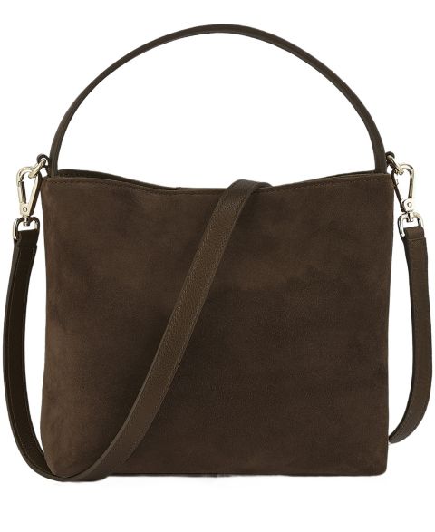 Женская сумка GiGi New York Tate Suede Small Crossbody Shoulder Handbag, цвет: Коричневый