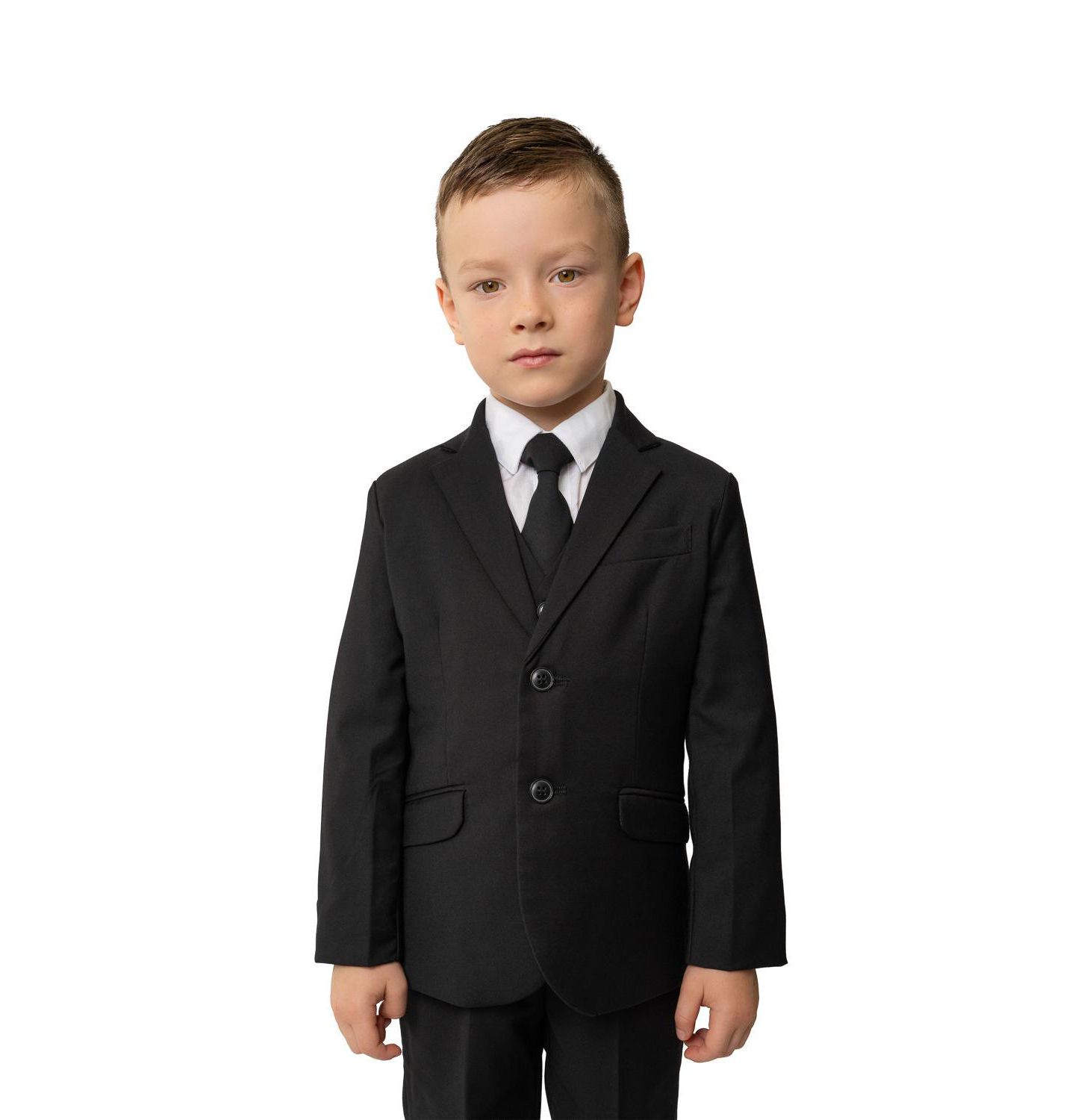 Детский костюм-тройка Peanut Butter Collection 007 Slim Fit, 5 предметов, цвет: Чёрный — фото 2