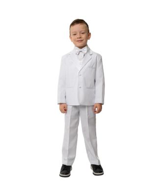 Toddler Boys Bond 5-Piece Shirt, Bowtie, Jacket, Vest and Pants Tuxedo Set