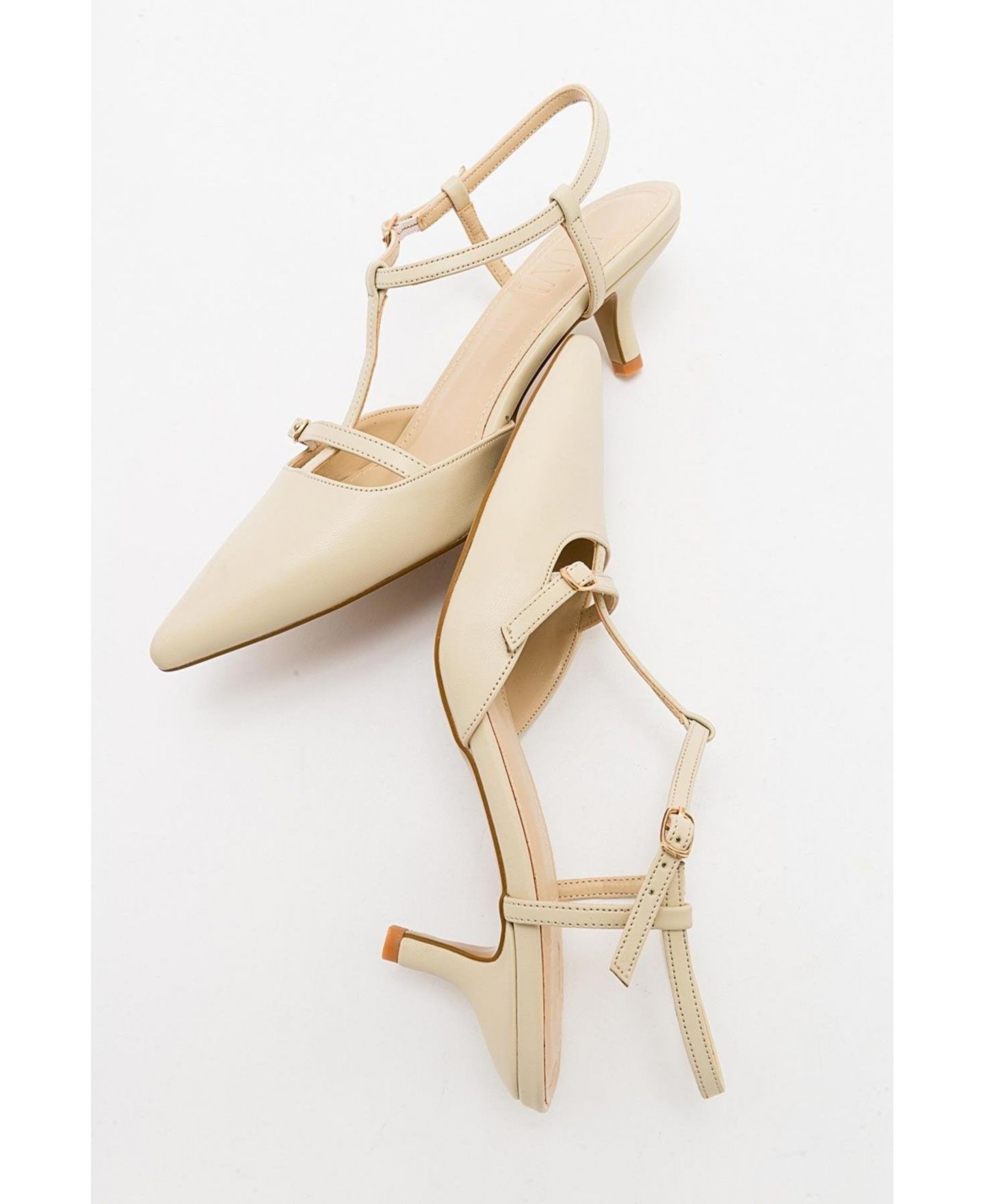 Женские туфли Prologue Shoes Frans Pointed Toe, цвет: Бежевый — фото 5
