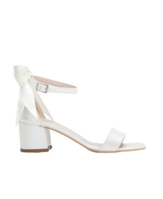 Women's Rochelle Ivory Bridal Sandals with Ribbon