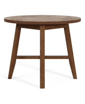 Round Solid Wood Dining Table for Small Kitchen Dining and Home Use