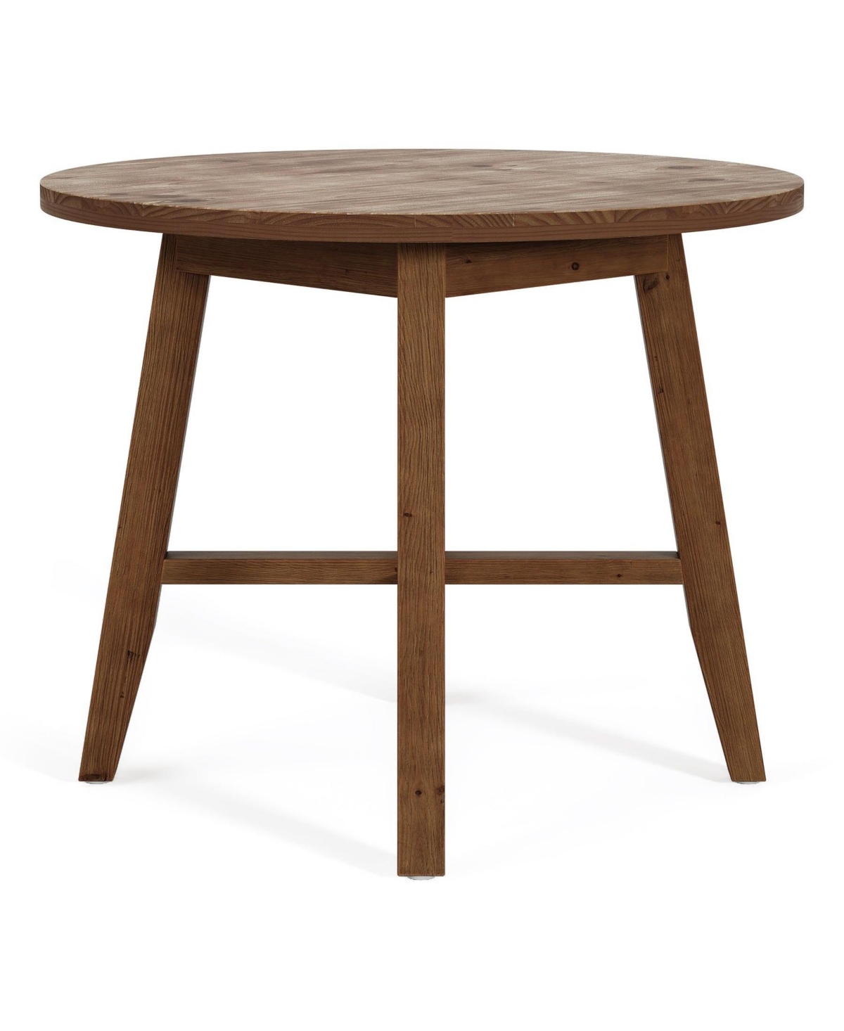 Slickblue Round Solid Wood Dining Table for Small Kitchen Dining and Home Use