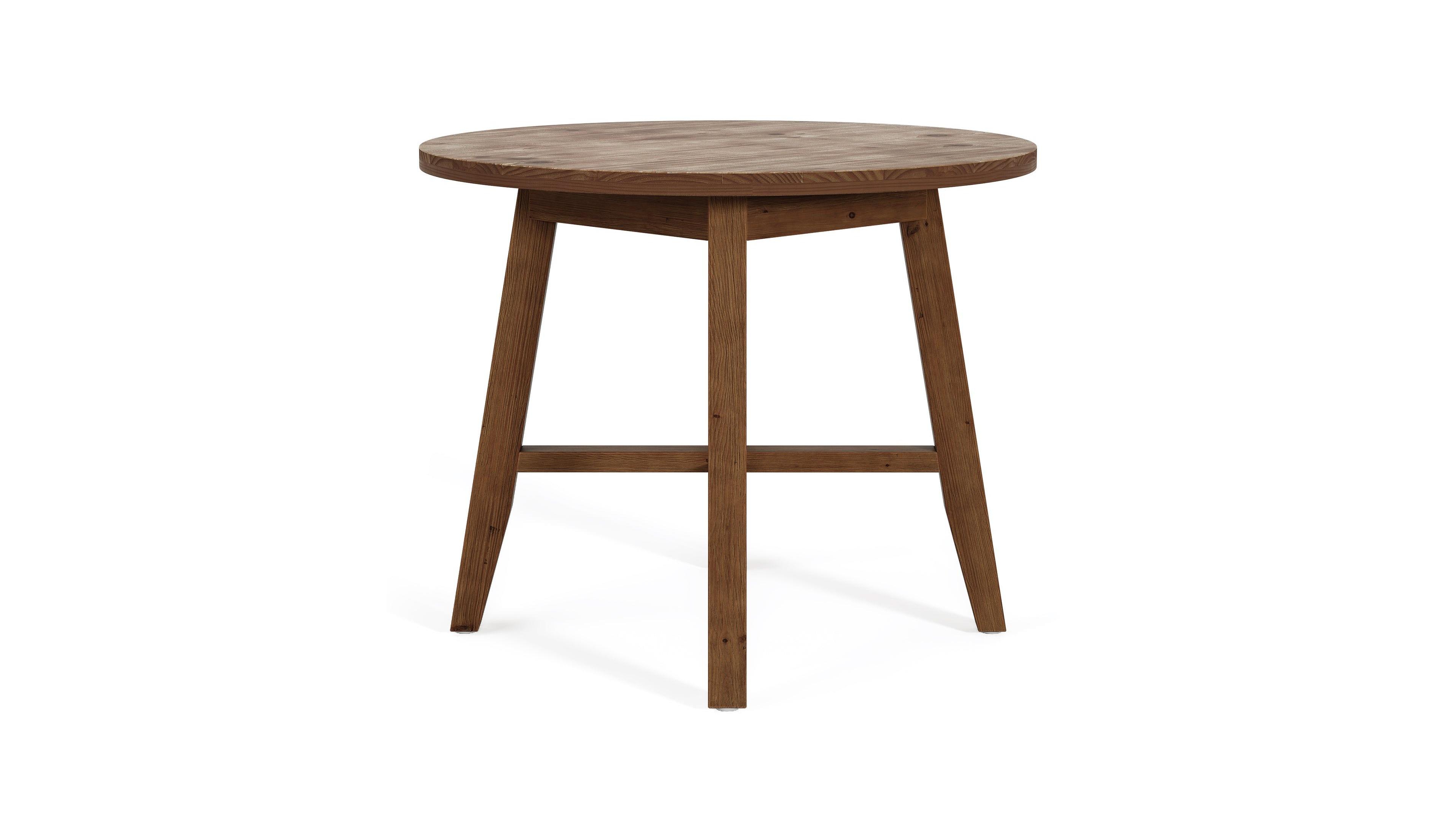 Slickblue Round Solid Wood Dining Table for Small Kitchen Dining and Home Use