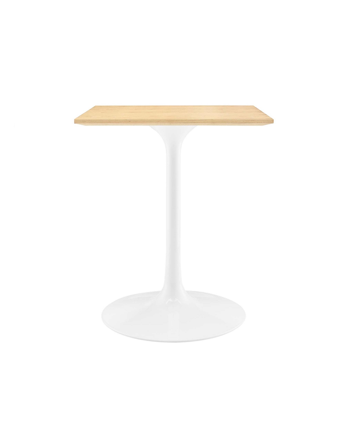 EEI-5162-WHI-NAT 24 in. Lippa Square Dining Table, White & Natural