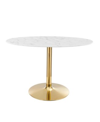 Verne 48" Oval Artificial Marble Dining Table