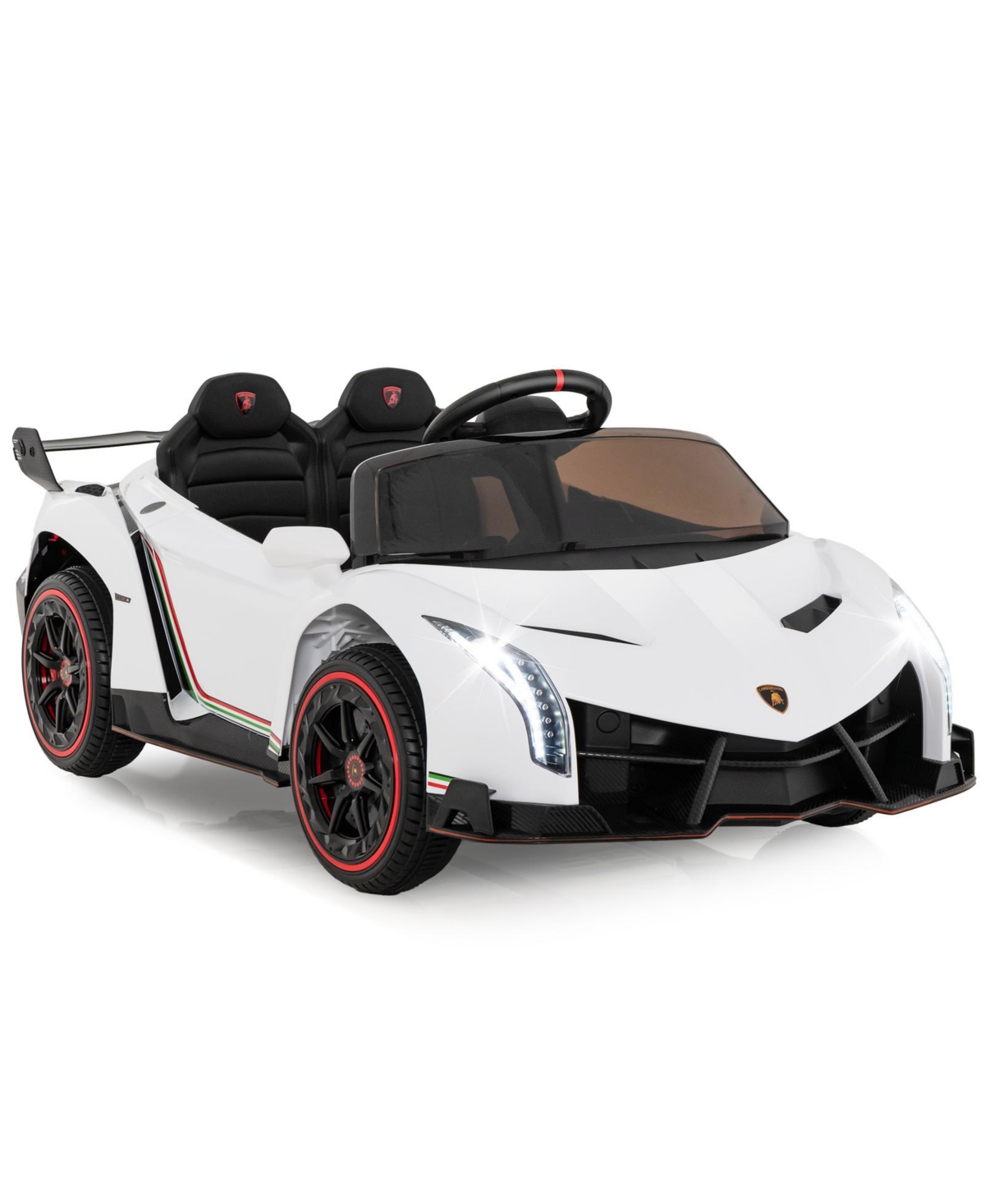 Mecale Licensed Lamborghini Sports Car 12V Battery-Powered Ride-On with Remote Control, Ages 3-8
