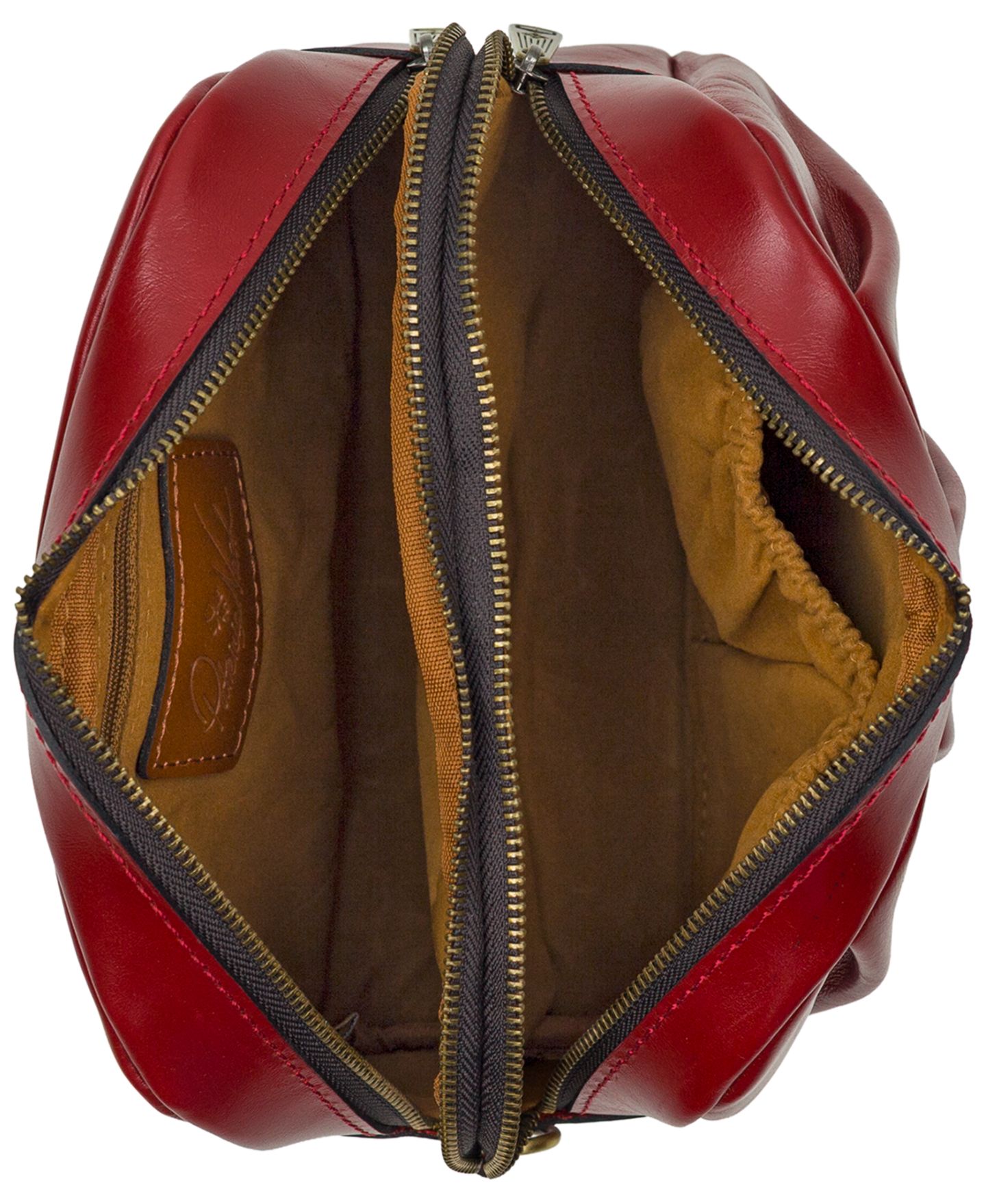 Женская сумка Patricia Nash Frankie Boxed Leather Cosmetic Case, цвет: Ягодный красный — фото 4