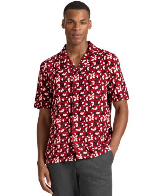 Men's Warwick Floral-Print Short-Sleeve Classic-Fit Camp Shirt
