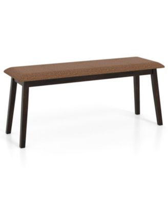 43.5in Upholstered Entryway Bench with Rubber Wood Frame