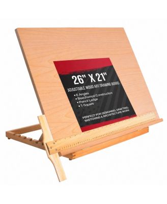 Adjustable Beechwood Drawing Easel With Storage Ledge