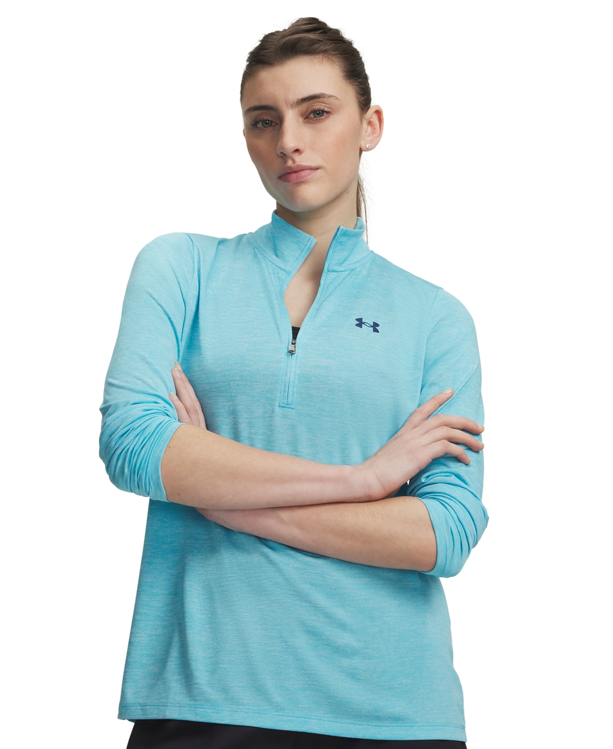 Under Armour Women's Twist Tech Quarter-Zip Logo Top