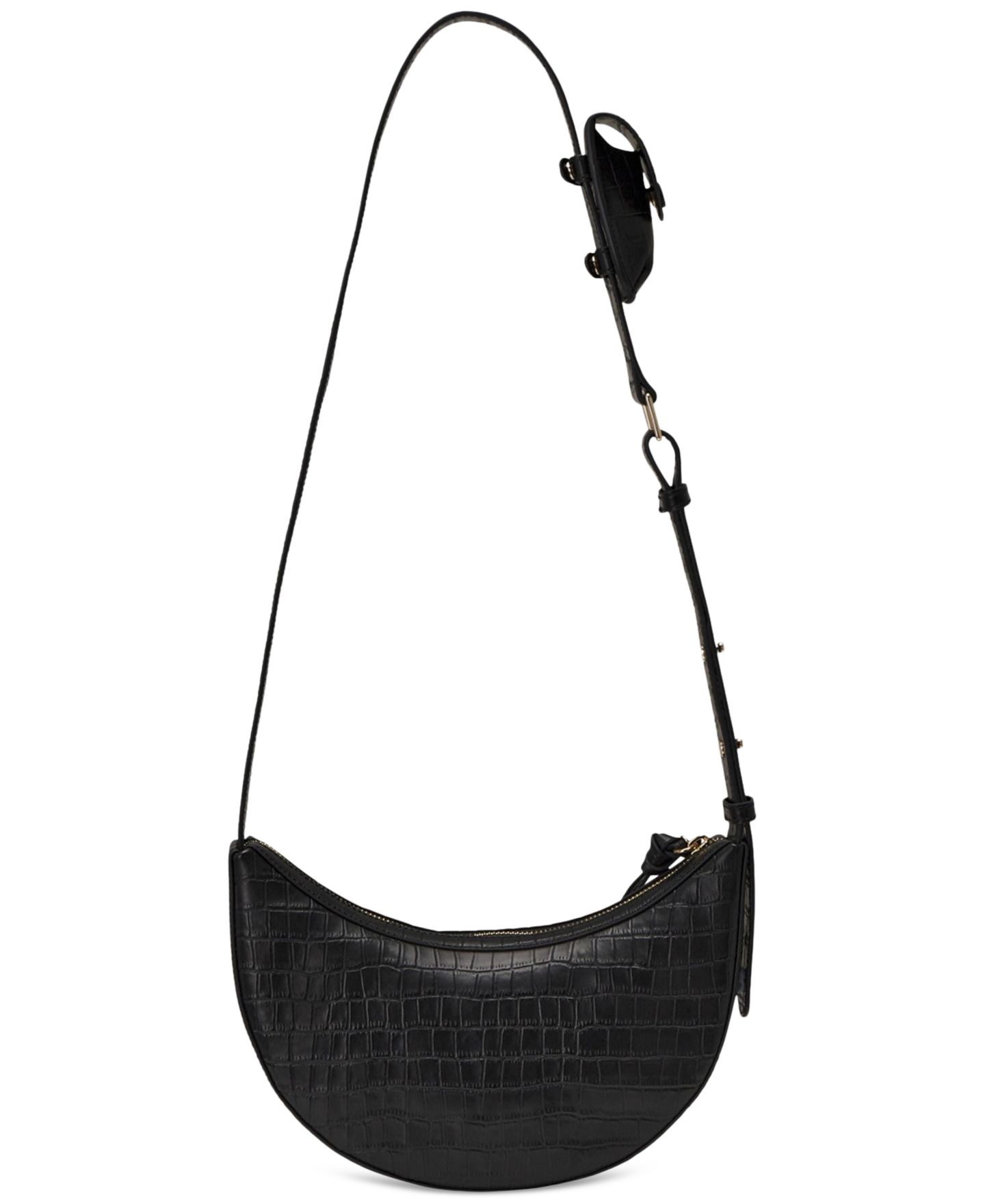 Женская сумка orYANY Rookie Croco Crossbody Bag with Detachable Pouch, цвет: Чёрный — фото 3