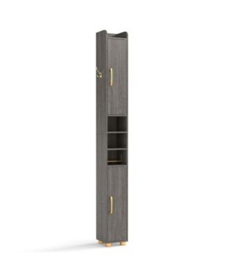 69.5 Inch Narrow Storage Tower with Toilet Paper Holder