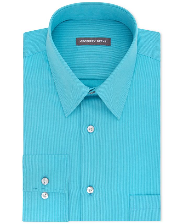 Geoffrey Beene Men's Classic-Fit Wrinkle Free Bedford Cord Dress Shirt ...