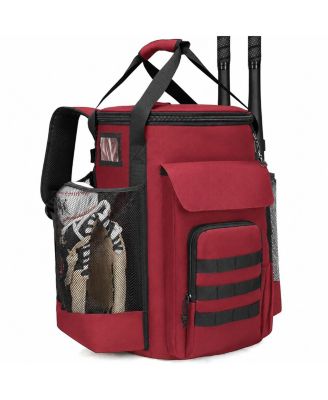 Baseball Softball Bucket Bag Multi Pocket Organizer Padded Carry Straps