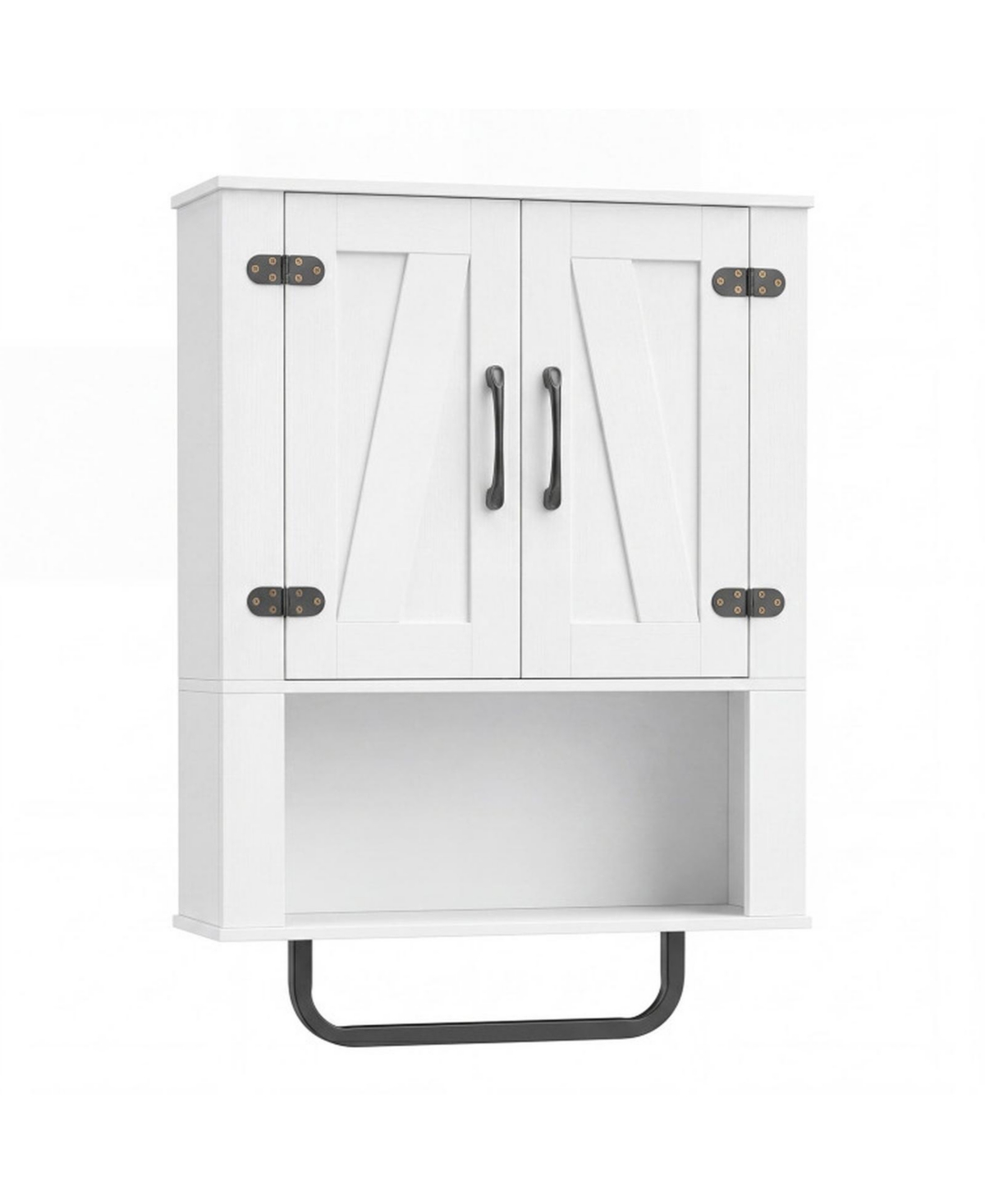 Hongge Bathroom Wall Cabinet with Two Sliding Barn Door Panels