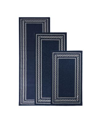 Rope Border Tufted Runner Rug