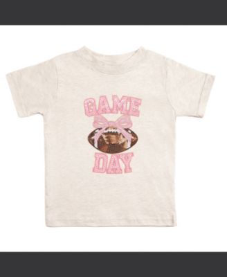 Big Girls Game Day Sequin Patch Short Sleeve T-Shirt