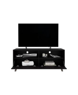 65 Inch Modern TV Stand with 2 Closed Cabinets and Open Shelf