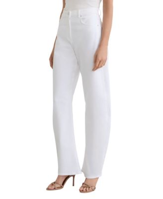 Women's Sabel Wide-Leg Mid-Rise Cotton-Blend Jeans