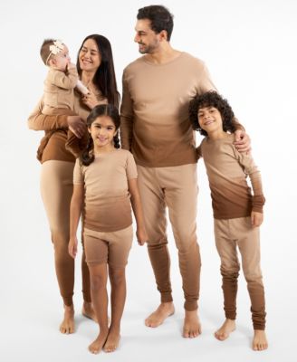 Matching Family Beige Ombre Tie Dye Cotton Pajamas