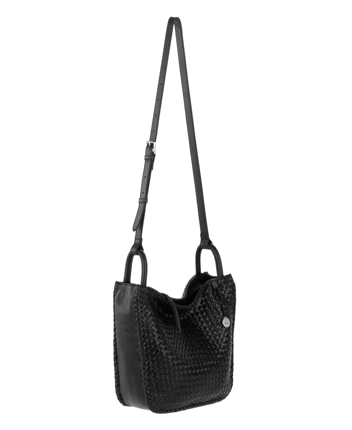 Женская сумка The Sak Los Feliz Adjustable Woven Medium Slouchy Crossbody, цвет: Чёрный — фото 3