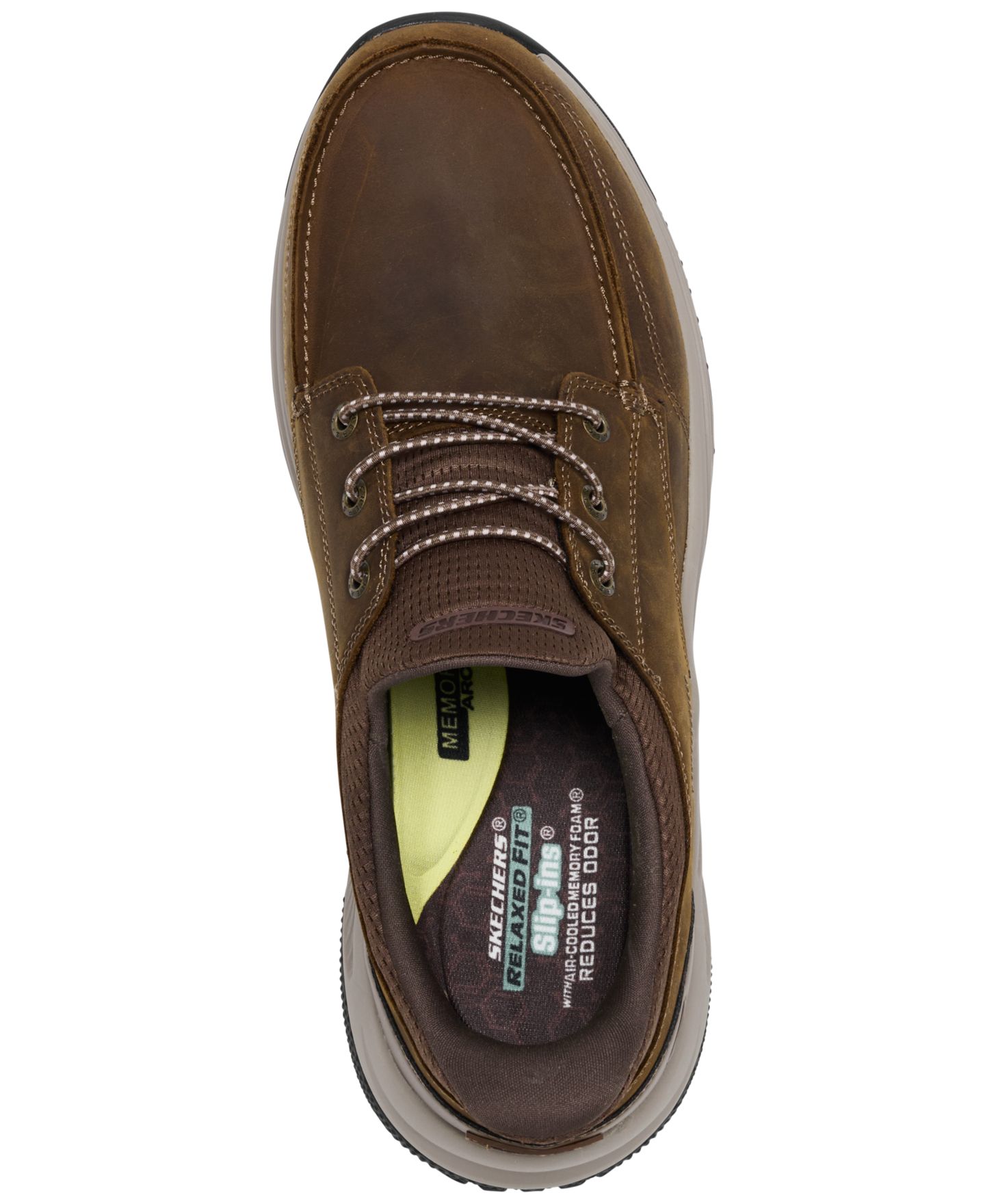 Мужские лоферы Skechers Ollie, цвет: Тёмный коричневый — фото 5