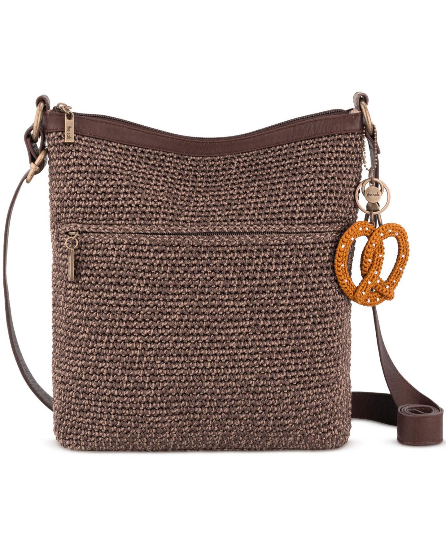 Женская сумка The Sak Lucia Crochet Medium Adjustable Crossbody, цвет: Nutmeg Static — фото 3
