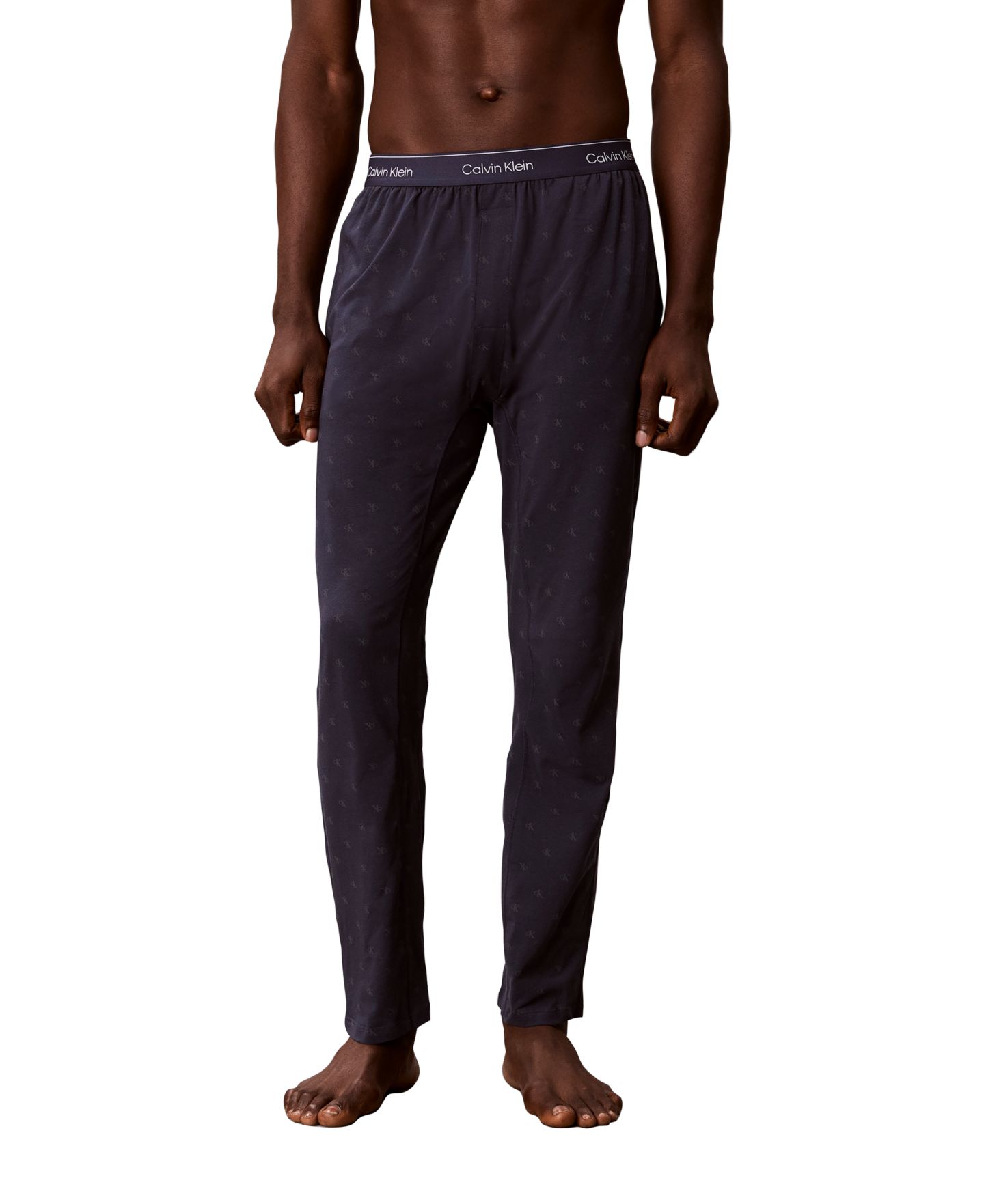 Мужские пижамные брюки Calvin Klein Icon из хлопковой смеси обычного кроя, цвет: Туманный — фото 1