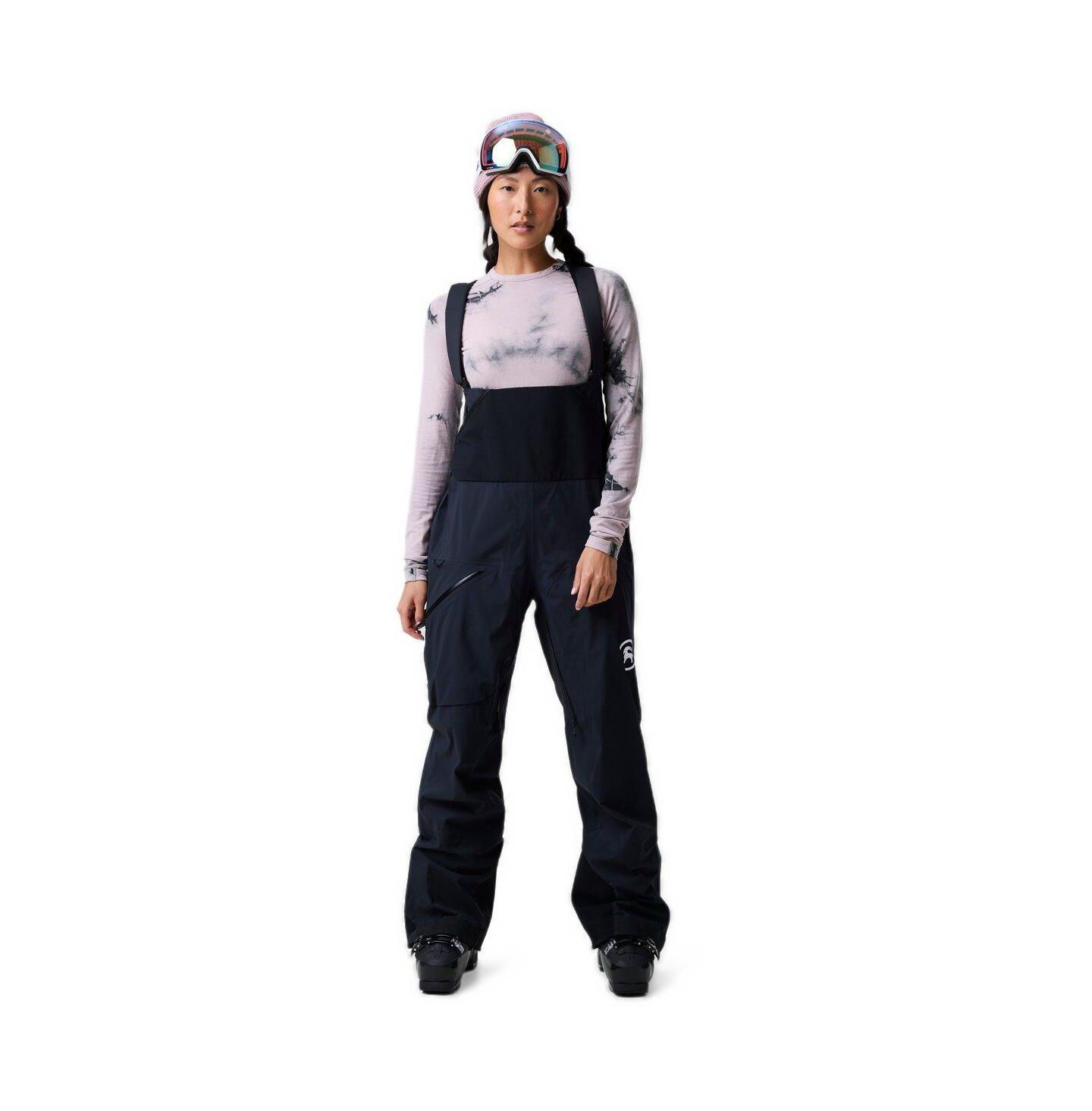 Женские брюки Backcountry Cottonwoods Xpore LT Non-Insulated Stretch-Back Bibs, цвет: Чёрный — фото 1