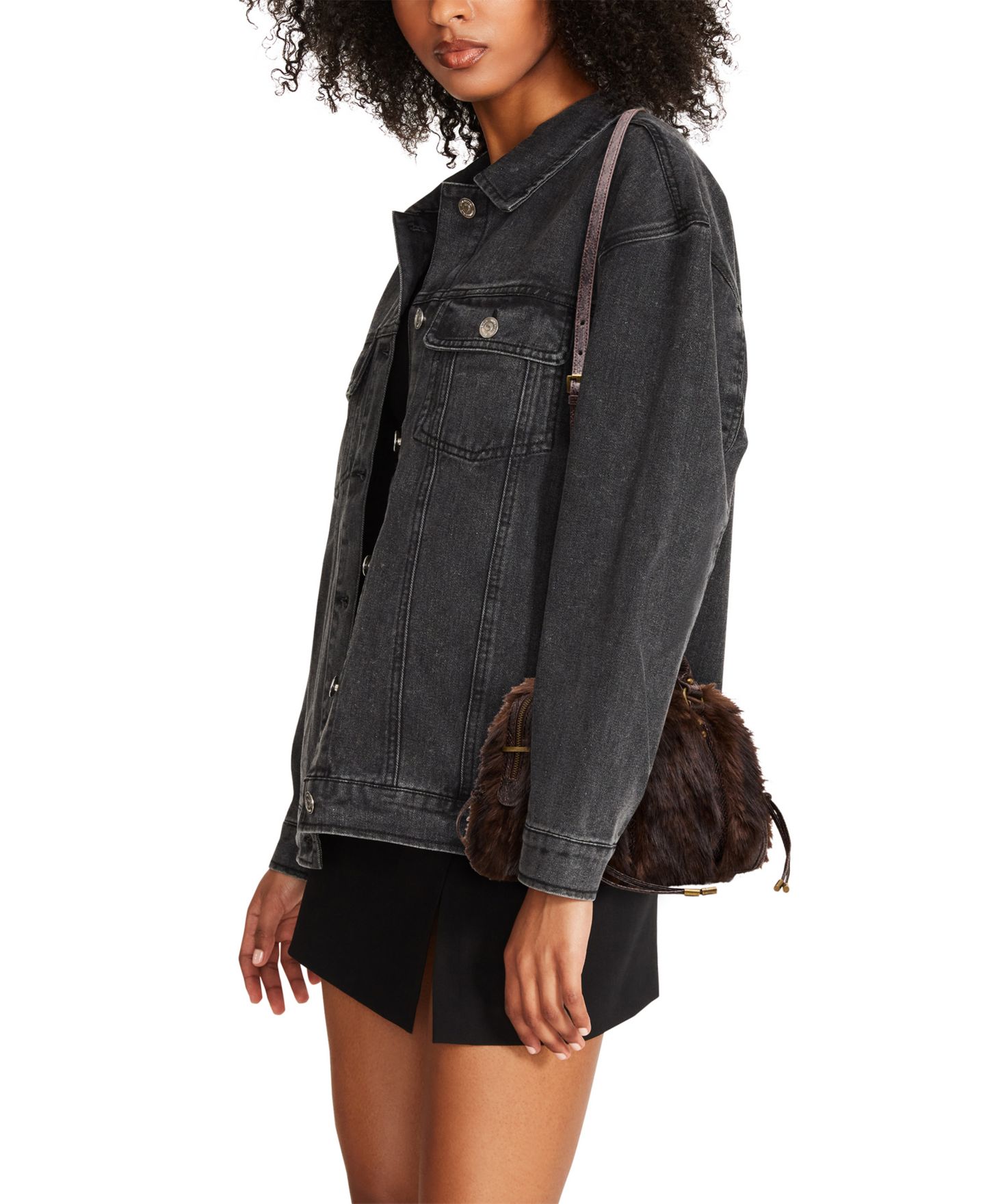 Женская сумка Steve Madden Riggs-F Small Crossbody Satchel, цвет: Коричневый — фото 6