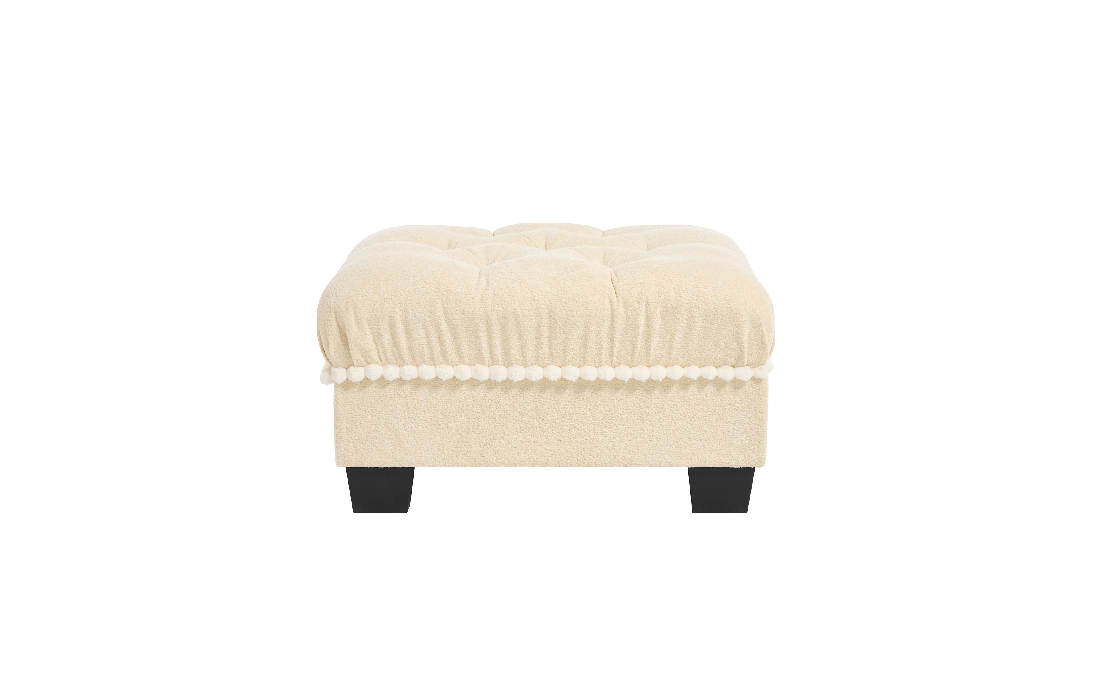 sumyeg Chenille Fabric Ottoman Footstool