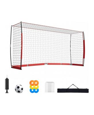 12 x 6 ft Portable Soccer Goal Net Set with Metal Base and Carry Bag