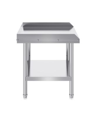 24 x 28 Inch Prep Work Table with 3-Sided Backsplash Edge