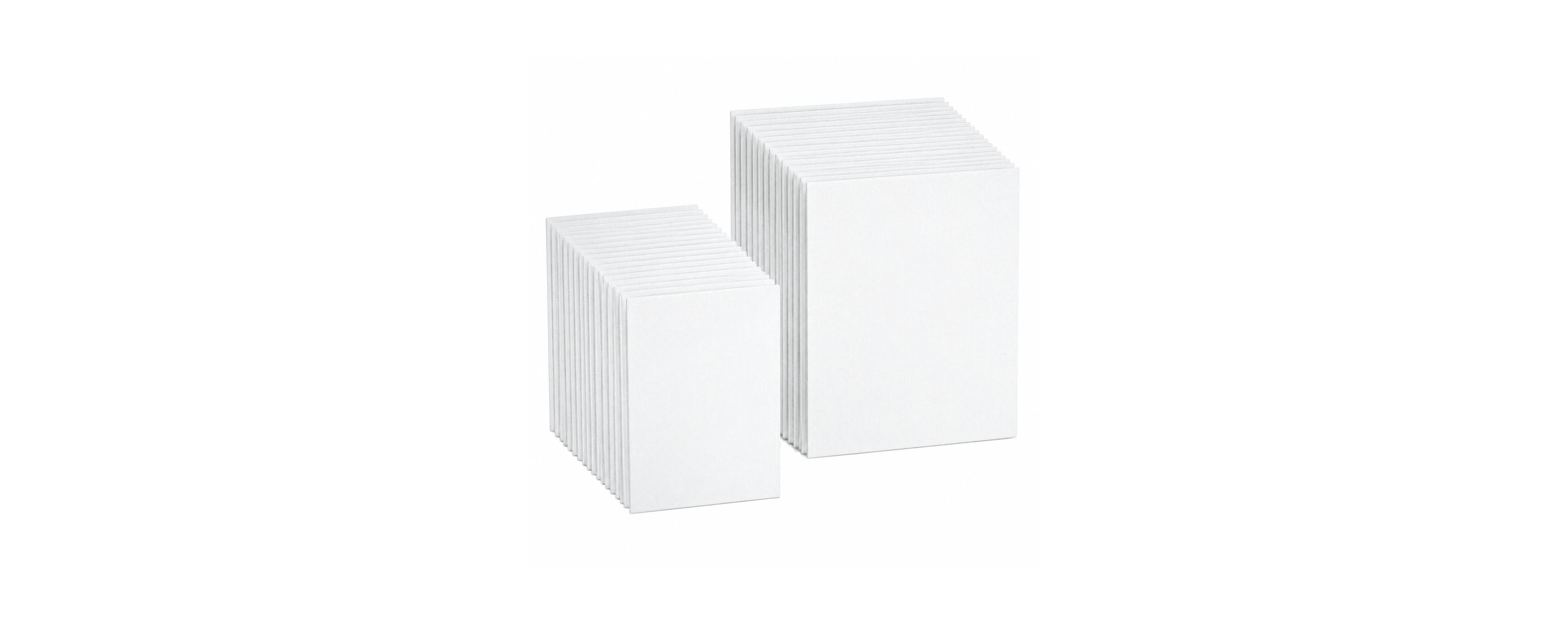 Lowking Blank Cotton Primed Painting Canvas Panels Multi Art Supplies for Artists - 36 pack