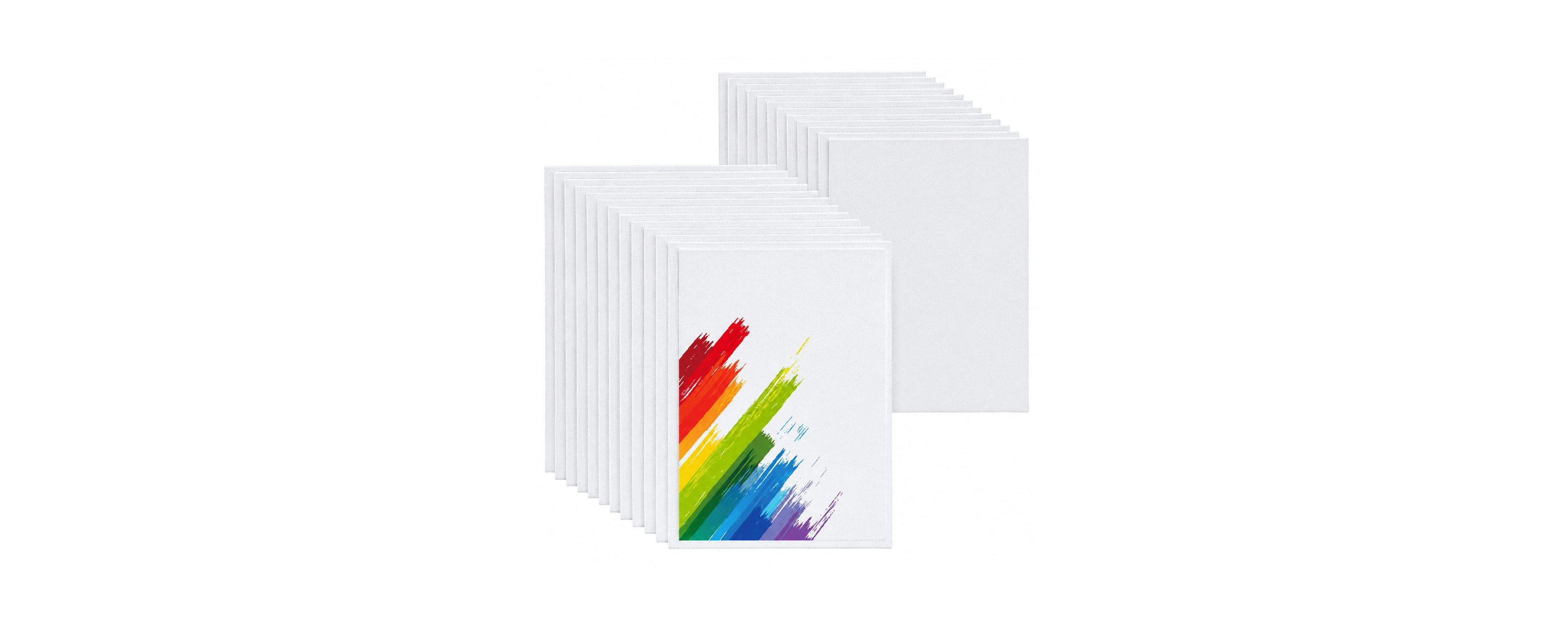 Lowking 24 Pack Blank Painting Canvas Boards Gesso Primed Art Supplies for Artists Students