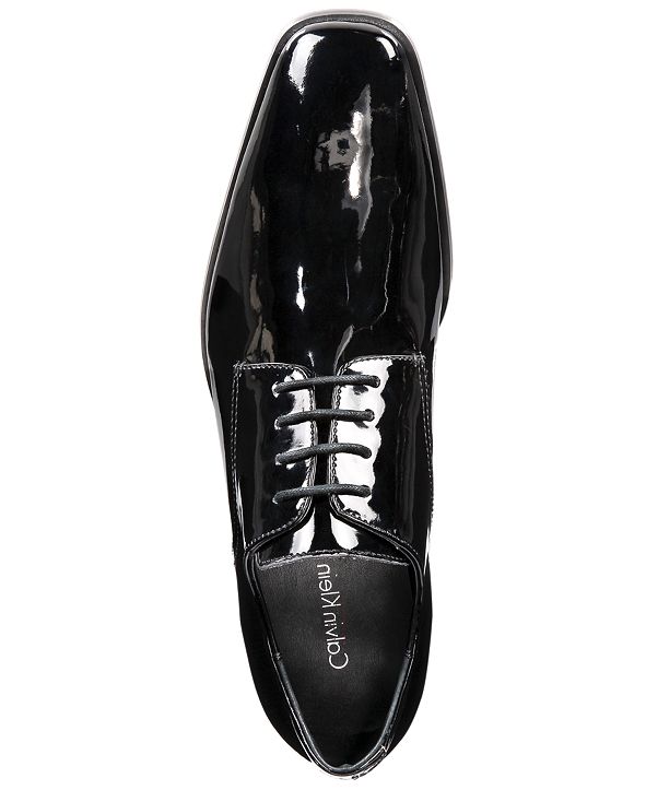 calvin klein men's gareth 2 patent tuxedo oxford