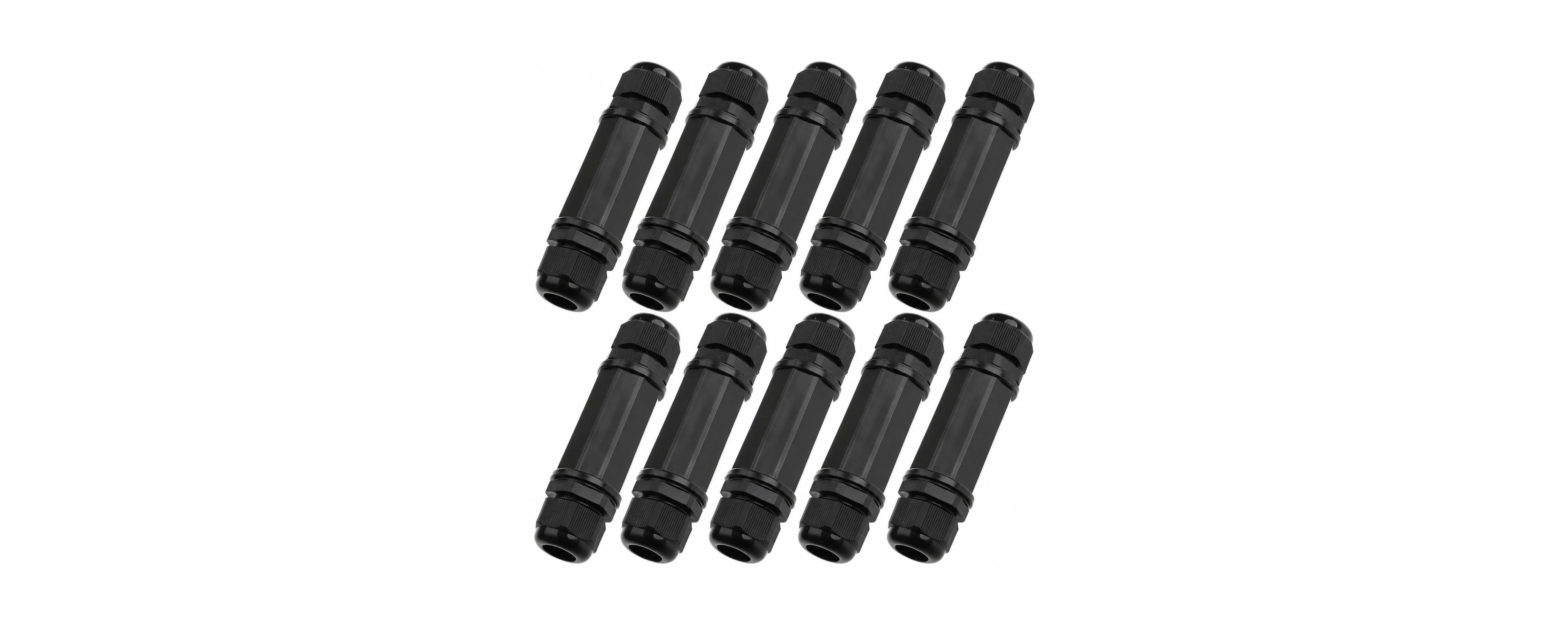 Lofree RJ45 Cat6 IP67 Waterproof Shielded Female-to-Female Coupler for Network Devices, 5-Pack