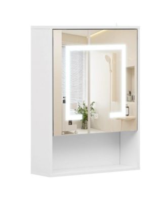 Medicine Cabinet with Mirror and 3 Color LED Lights Recessed or Wall Mounted