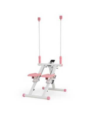 Foldable Stair Stepper with Detachable Handlebar for Full Body Workout