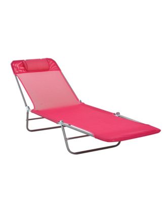 Outdoor Chair, Folding Design, Headrest, Adjustable Backrest for Camping, Travel and Outdoor Activities