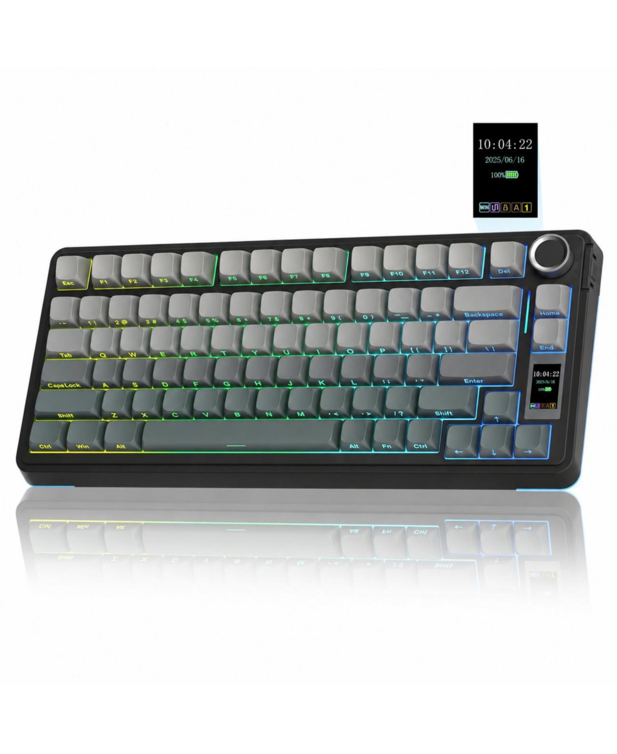 Lofree Wireless Mechanical Hot-Swappable Gaming Keyboard for Windows, Mac, iOS, Android - Gradient black