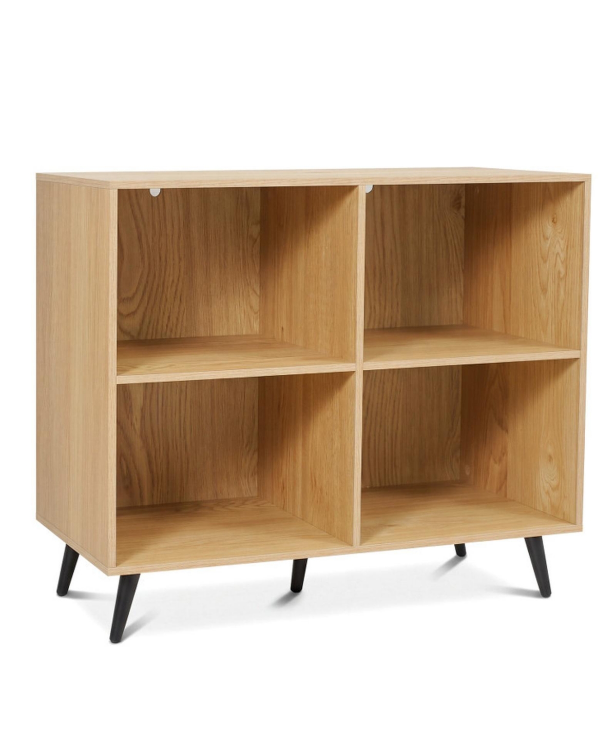 Gouun 4-Cube Wooden Bookshelf Raised on Five Sturdy Metal Legs