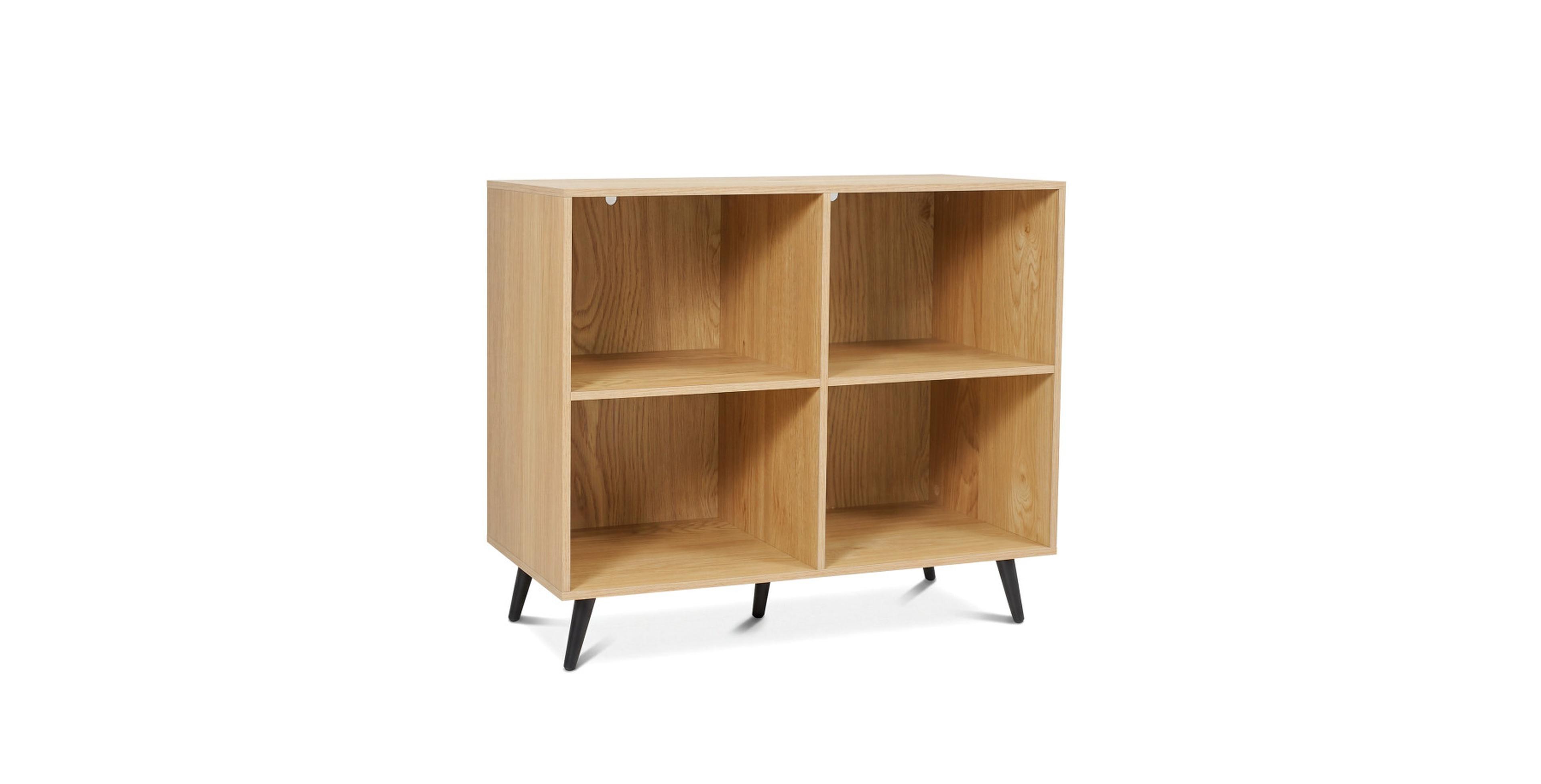 Gouun 4-Cube Wooden Bookshelf Raised on Five Sturdy Metal Legs