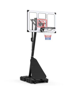 4.9 to 10 ft Portable Basketball Hoop with 10 Height Levels and Fillable Base