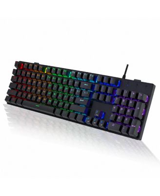 Wired RGB Anti-Ghosting Mechanical Gaming Keyboard for Windows, Mac OS, Xbox