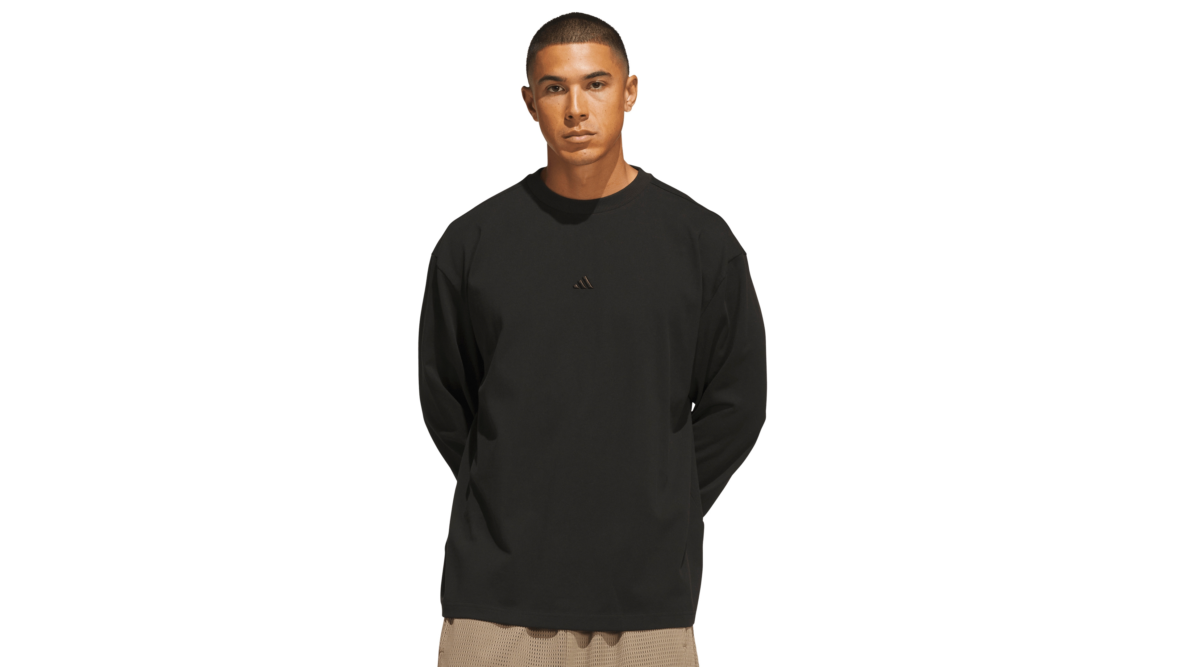 adidas Men's Basketball Long-Sleeve Relaxed-Fit T-Shirt
